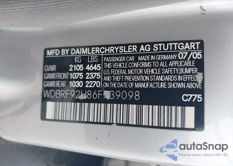 2006 Mercedes-Benz C 280 Luxury 4Matic from USA, damaged, VIN WDBRF92H86F739098